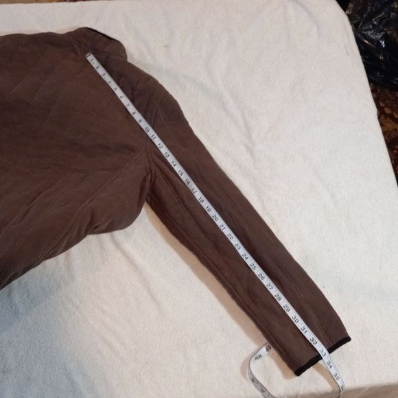 Vintage LUTAR Tan Black Lined Silk Coat - Picture 11 of 15